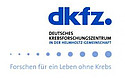 Logo des Deutschen Krebsforschungszentrums mit Slogan: "Forschen für ein Leben ohne Krebs".