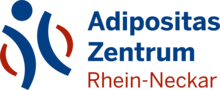adipositas-zentrum-rhein-neckar Logo des Adipositas Zentrums Rhein-Neckar mit stilisierter Figur und Schriftzug in Blau und Rot.