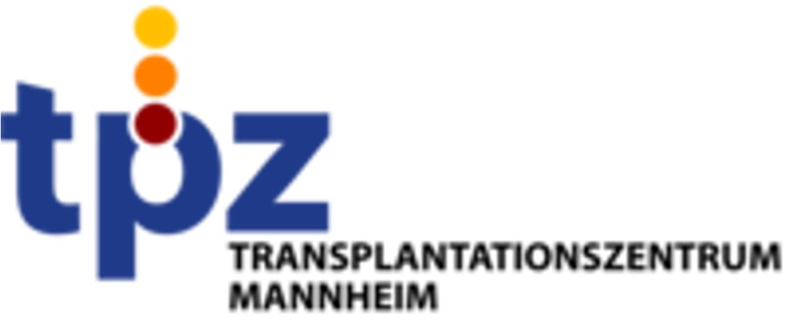 transplantationszentrum-mannheim Logo des Transplantationszentrum Mannheim mit blauen Buchstaben "tpz" und drei farbigen Punkten darüber.